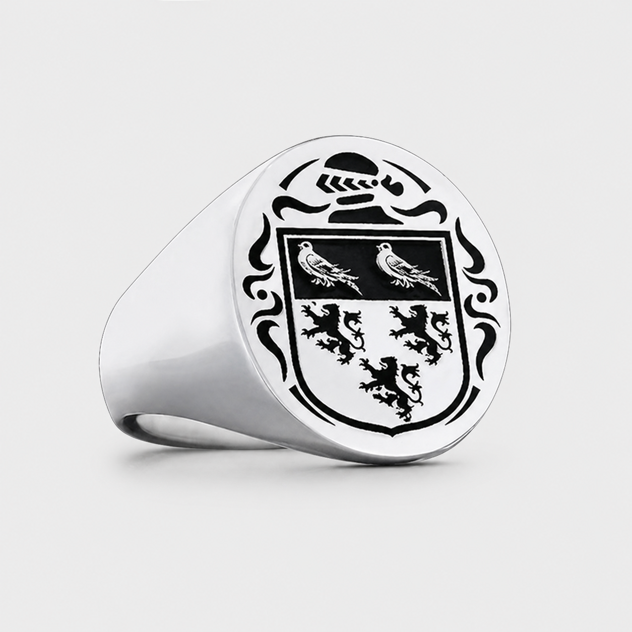 Personalized Silver Plated Signet Ring