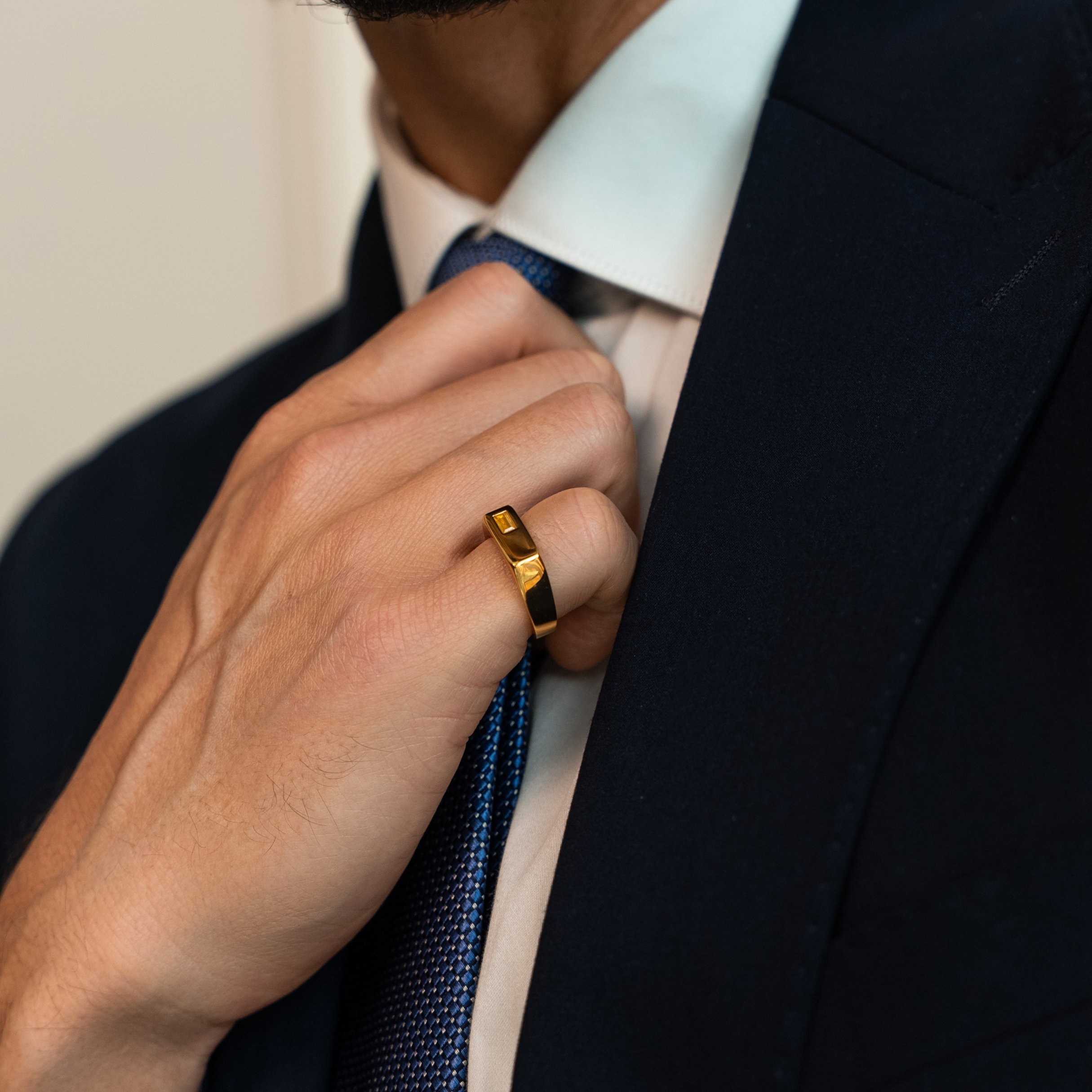 Chevalière en Turquoise Bleue