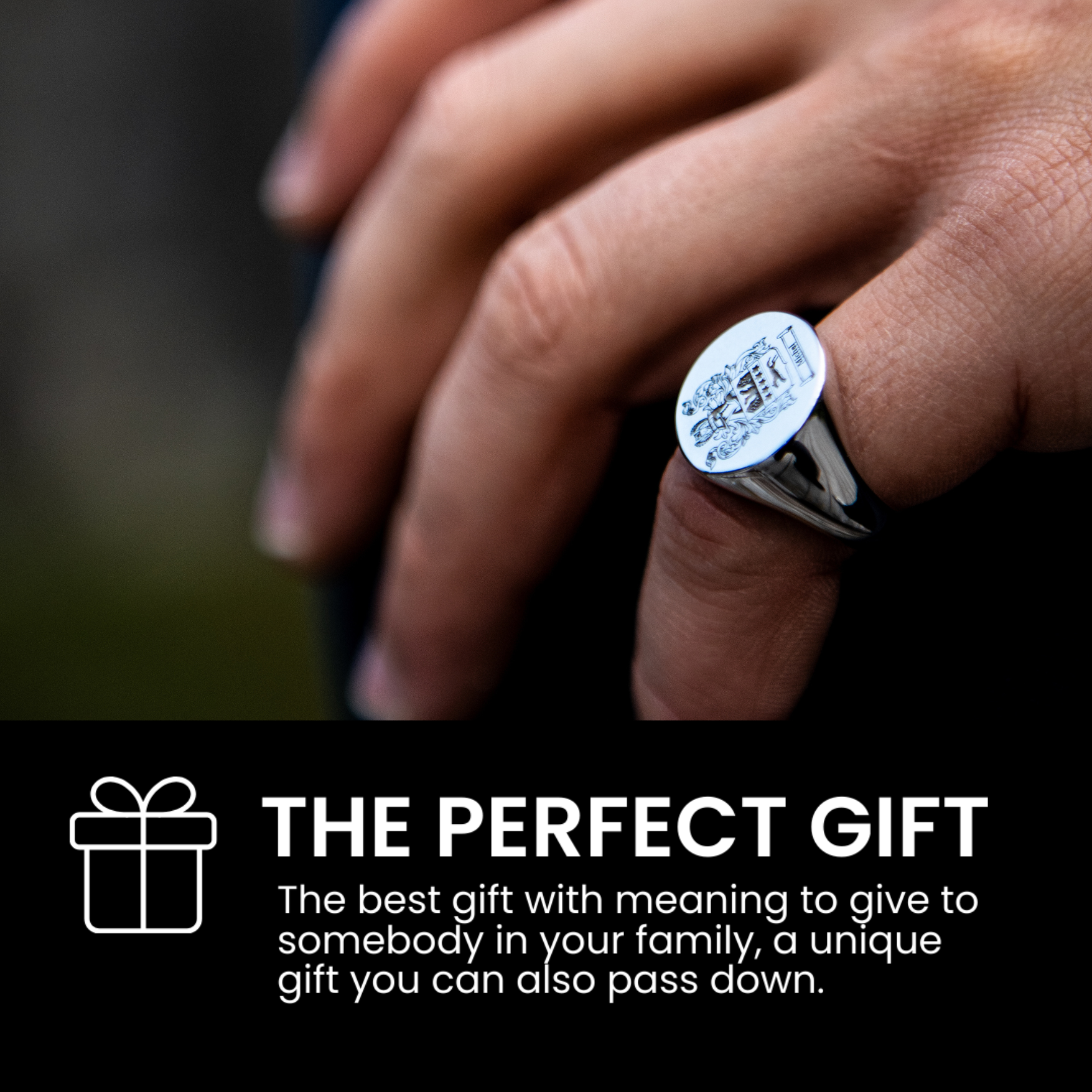 Personalized Sterling Silver Signet Ring