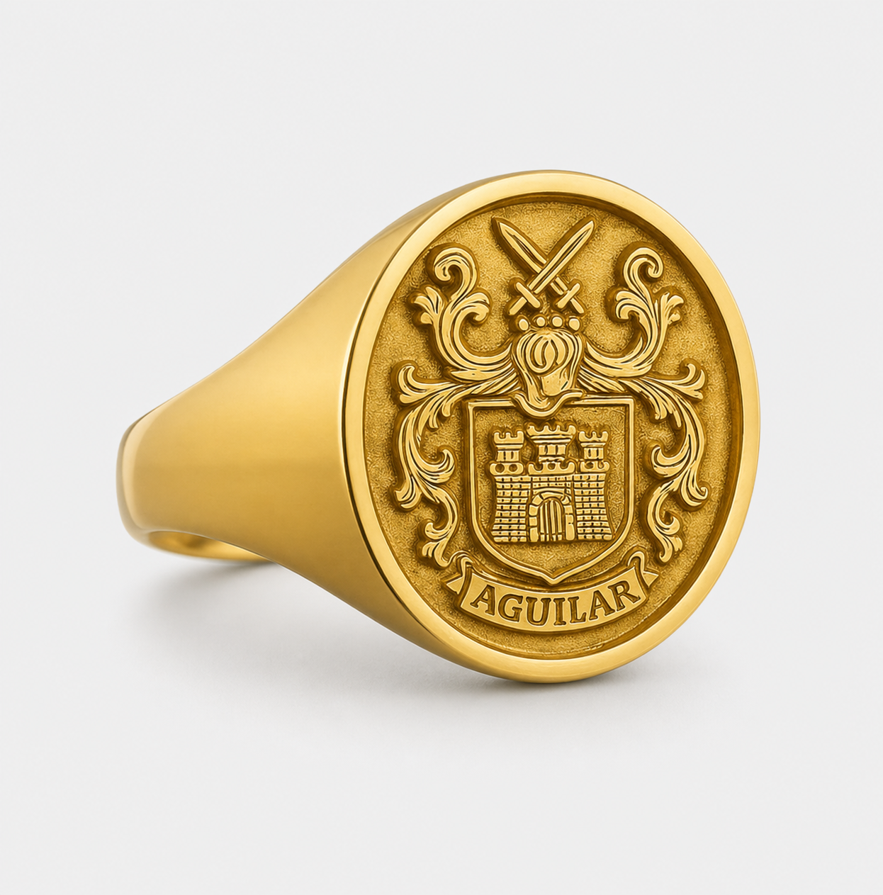 Personalized Gold Plated Signet Ring
