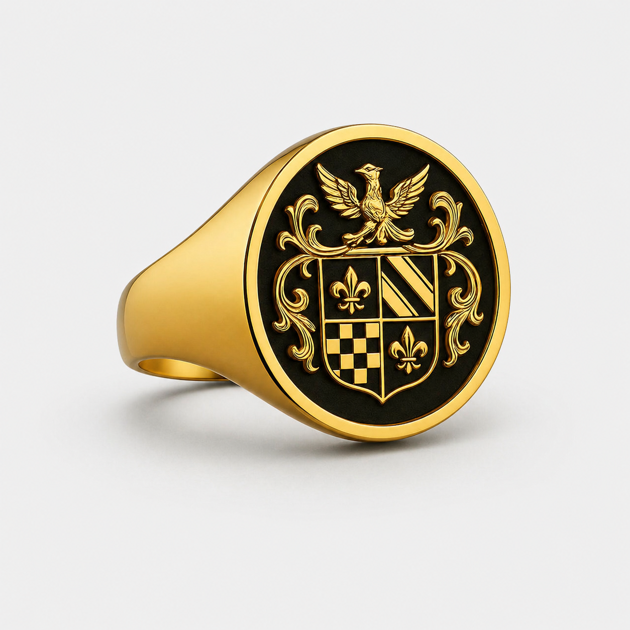 Personalized Gold Plated Signet Ring