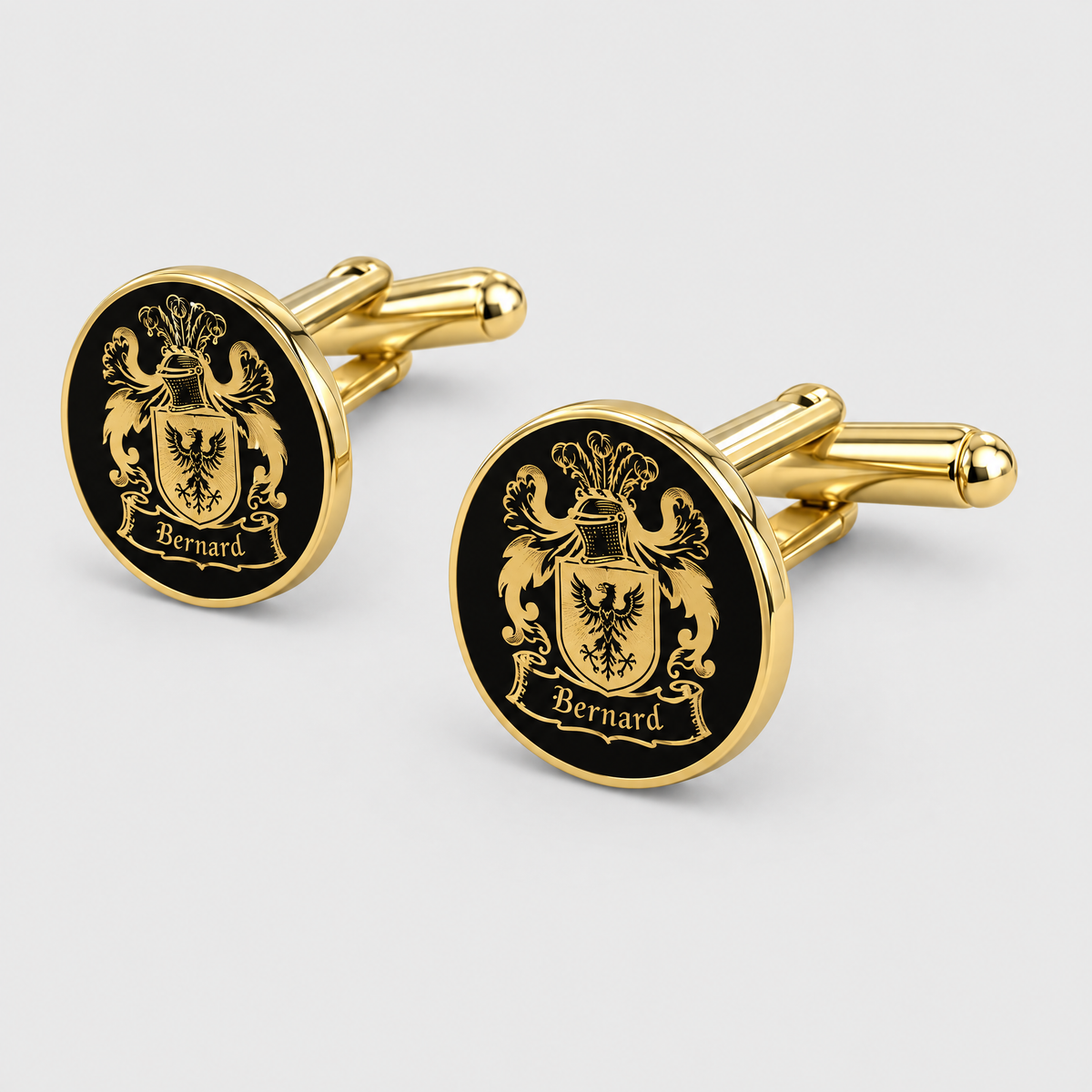 Chevalière personnalisée en argent massif avec blason