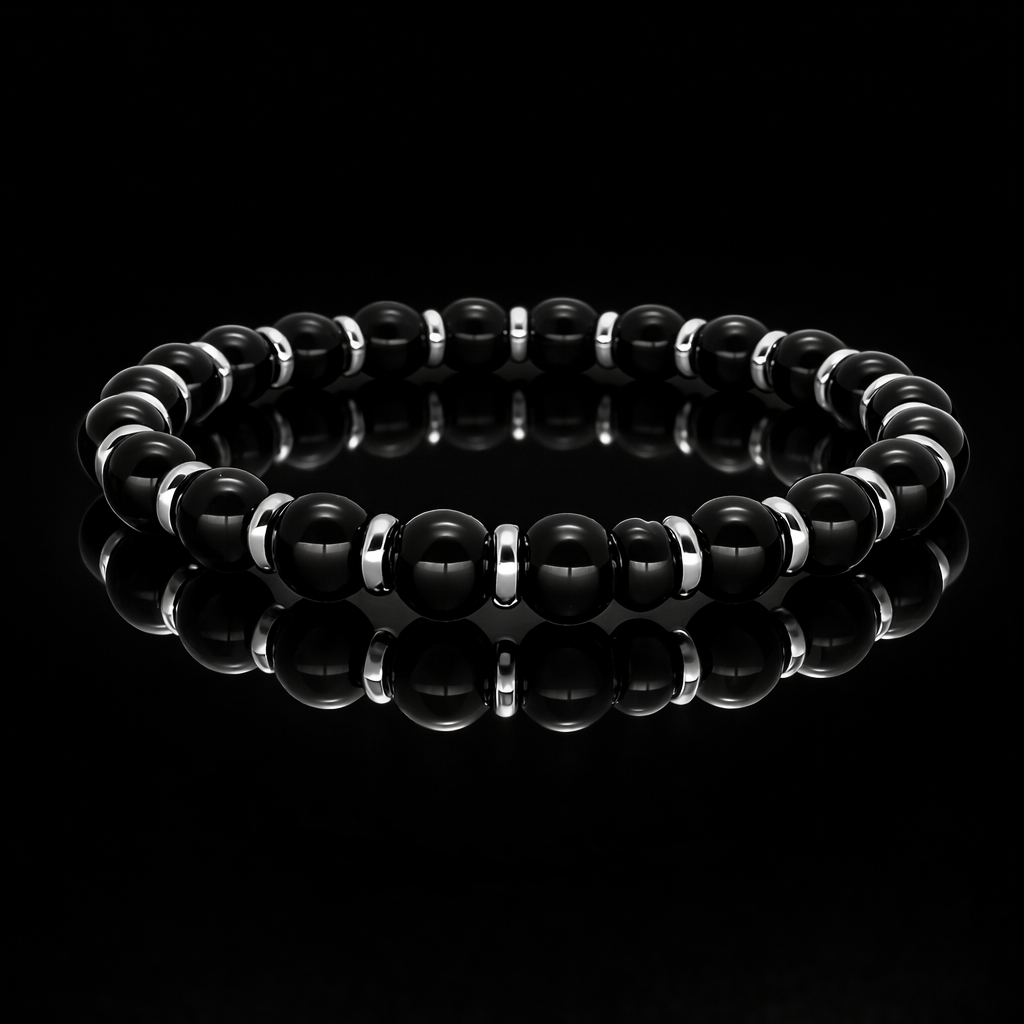 Black Onyx Bead Bracelet