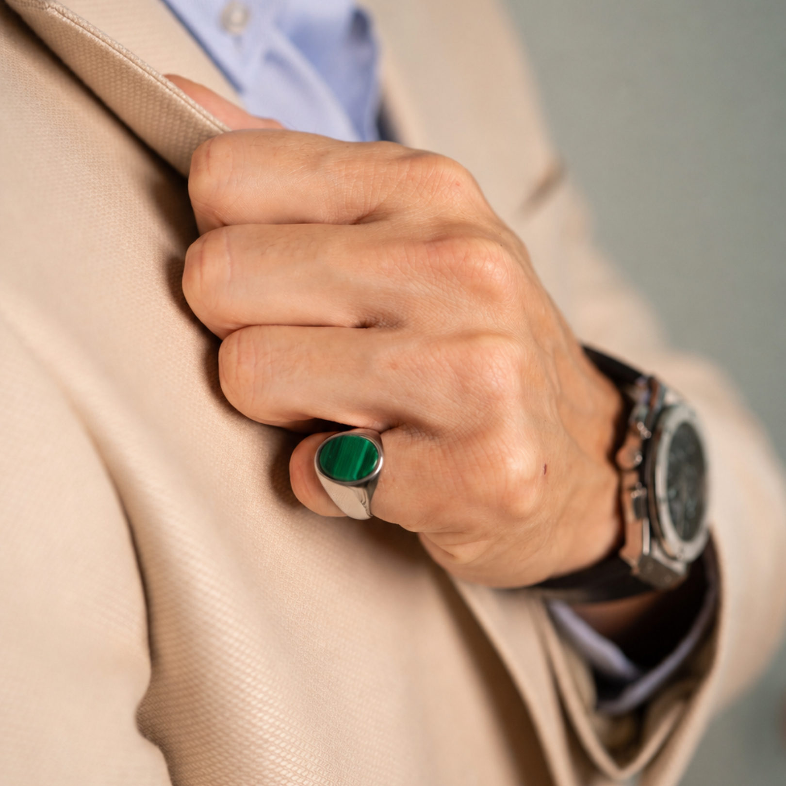 Malachite Signet Ring