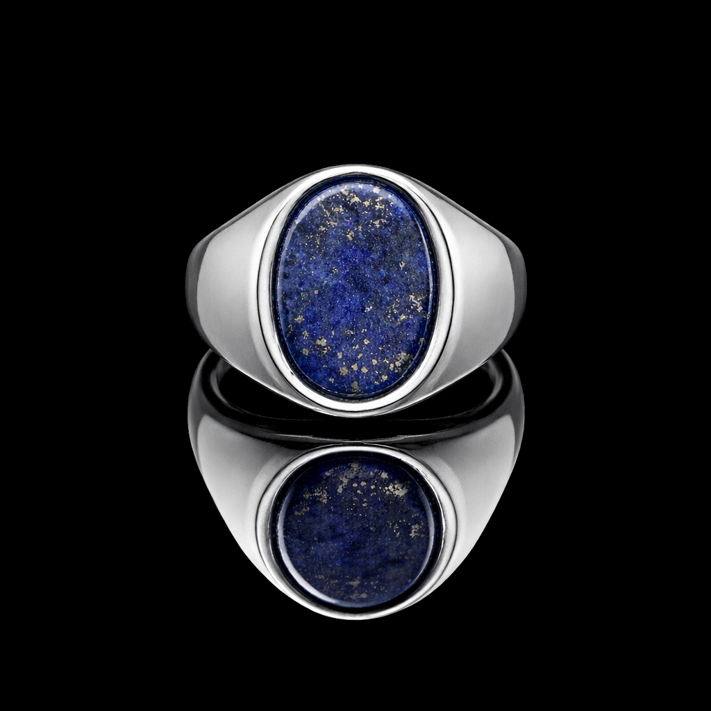 Anillo de sello de lapislázuli