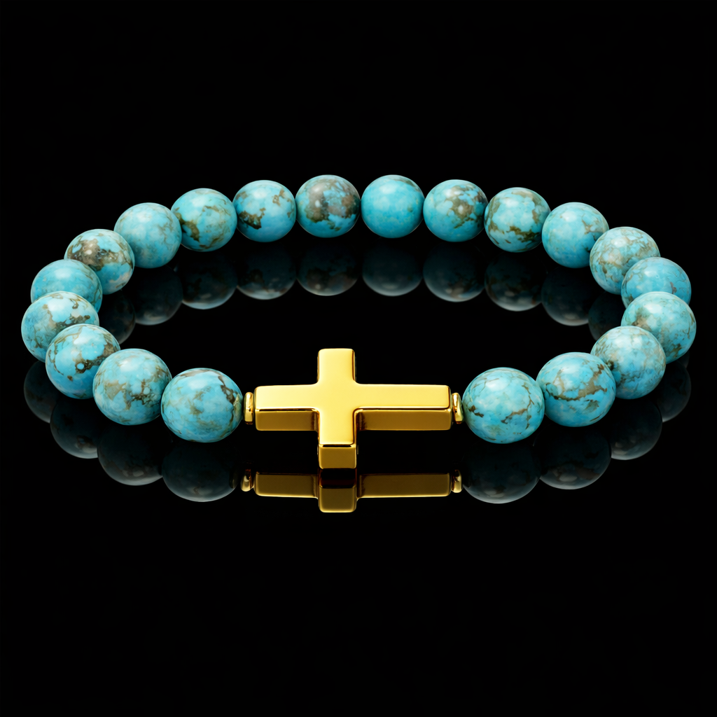 Anel de Sinete Azul Turquesa